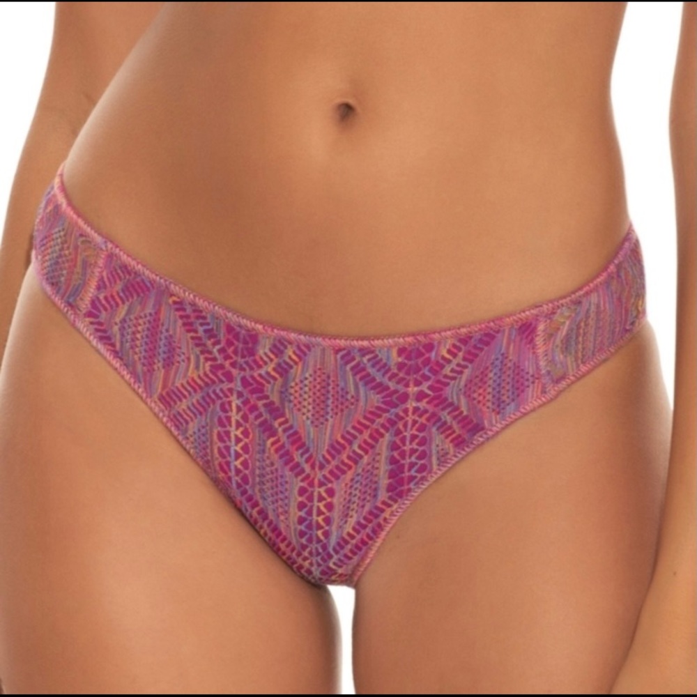 Becca mosaic crochet hipster bikini bottom